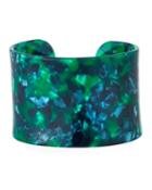 Acrylic Lucite Cuff In Green