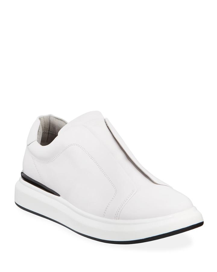 Men's Laceless Low-top Leather