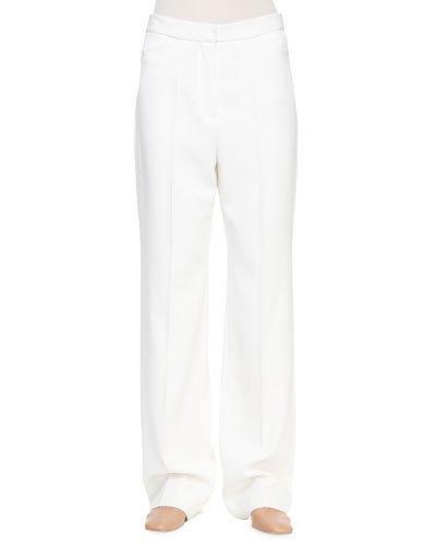Slim-fit Lined Trousers, Ivory