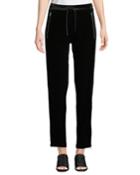 Velvet Drawstring Track Pants