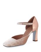 Mixed Media Square-toe Pumps