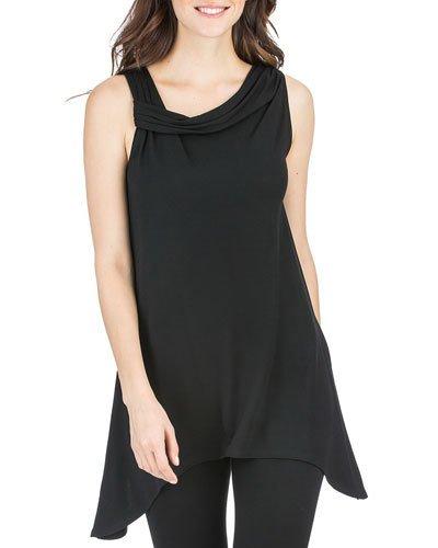 Sleeveless Asymmetric Top, Ruby