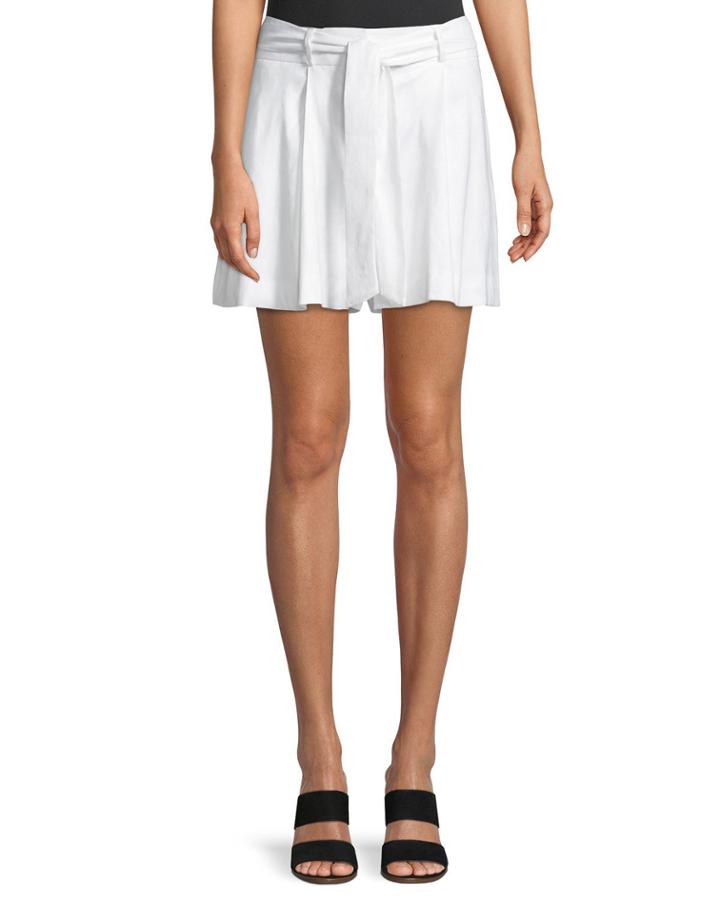 Pleated Linen Belted