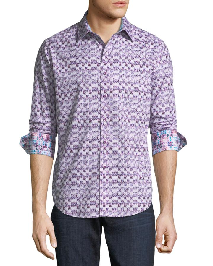 Classic-fit Cobre Ikat-print