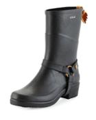 Miss Julie Harness-detailed Mid-calf Rainboot
