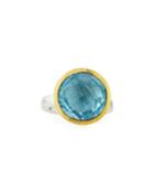 Galapagos Bezel Ring In Blue Topaz,