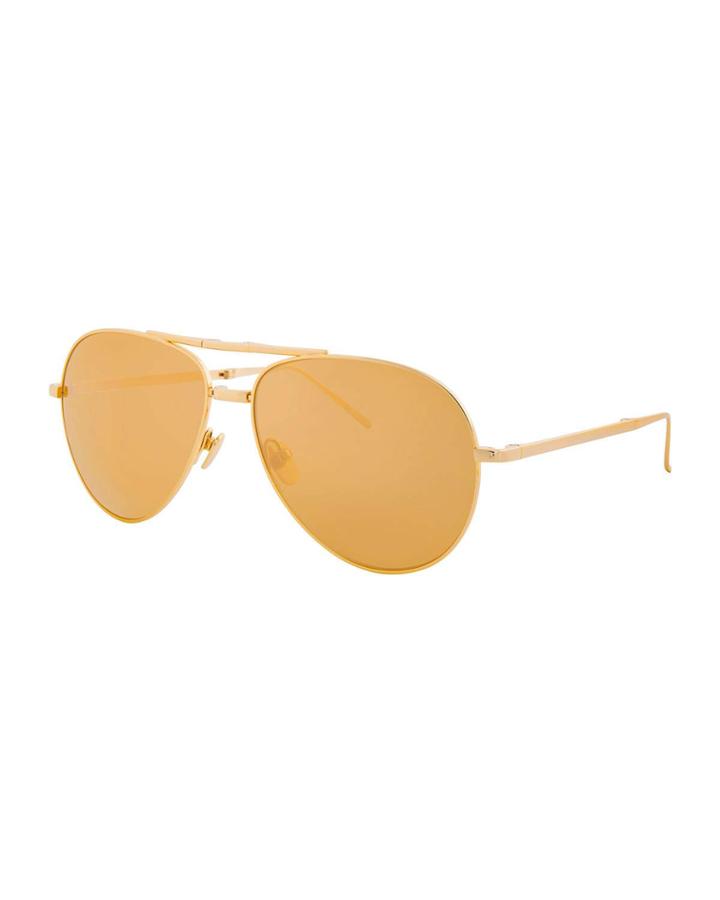Foldable Aviator Sunglasses, Gold