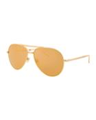 Foldable Aviator Sunglasses, Gold