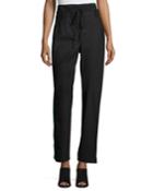 Dempsey Striped-sides Suiting Pant, Black
