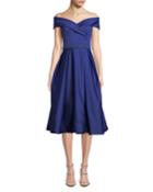 Montague V-neck Gown W/ High-low Hem