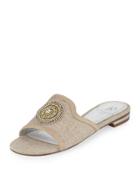 London Beaded Slide Sandal,