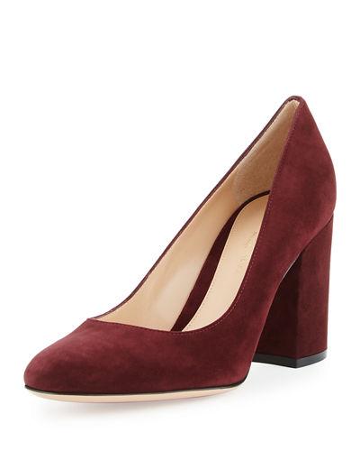Suede 85mm Chunky-heel Pump