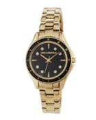 32mm Janelle Crystal Watch W/ Bracelet, Black/gold