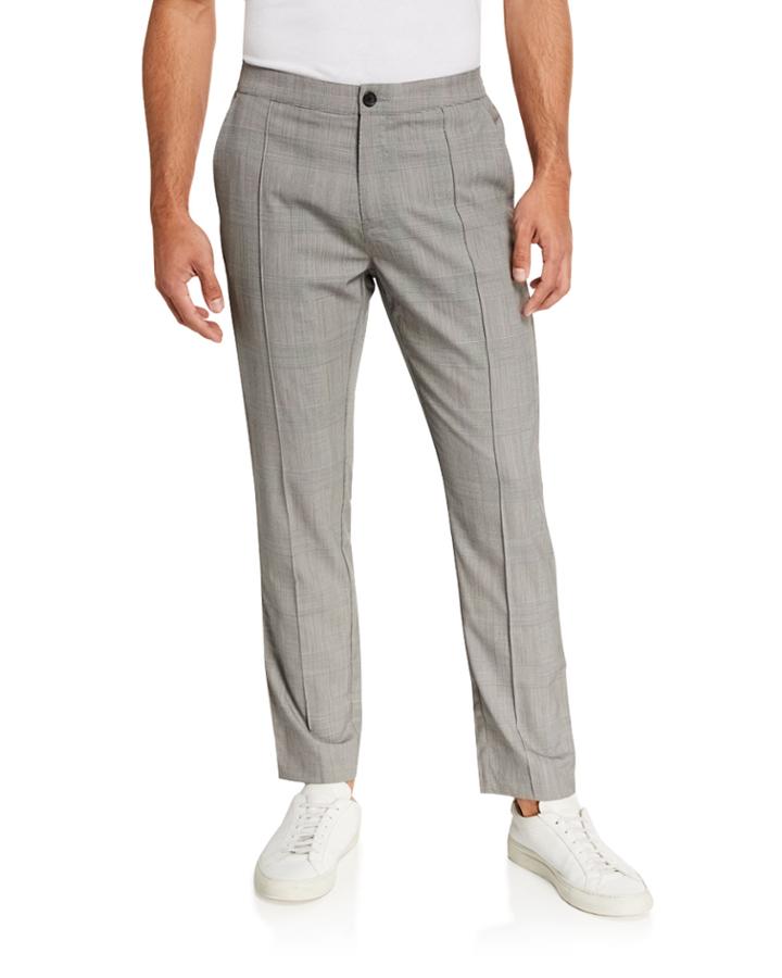 Men's Piped Wool Track Pants