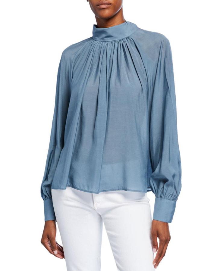 Back Bow Pleated Bishop