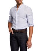 Men's Narrow Stripe Linen