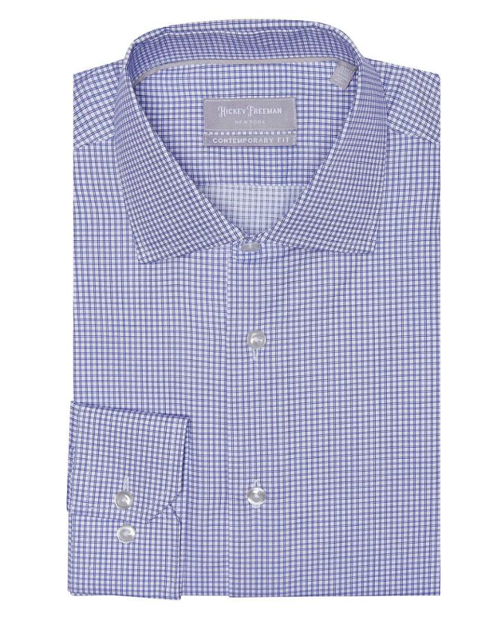 Men's Contemporary-fit Mini-check Dress