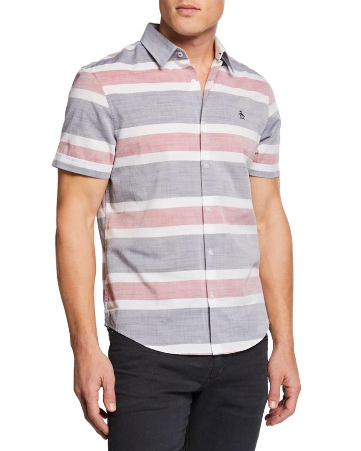 Men's Button-down Short-sleeve