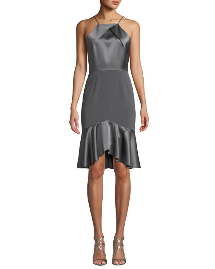 Bella High-low Satin Cocktail Dress
