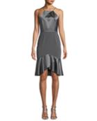 Bella High-low Satin Cocktail Dress