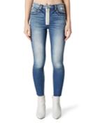 High-rise O-ring Distressed Cropped