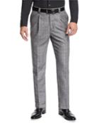 Men's Leisure Fit Single-pleat Check Pants