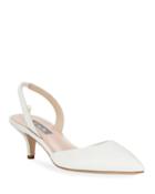 Bliss Metallic Kitten-heel Slingback Pumps