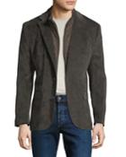 Men's Huston Blazer With Faux Suede Bib, Green