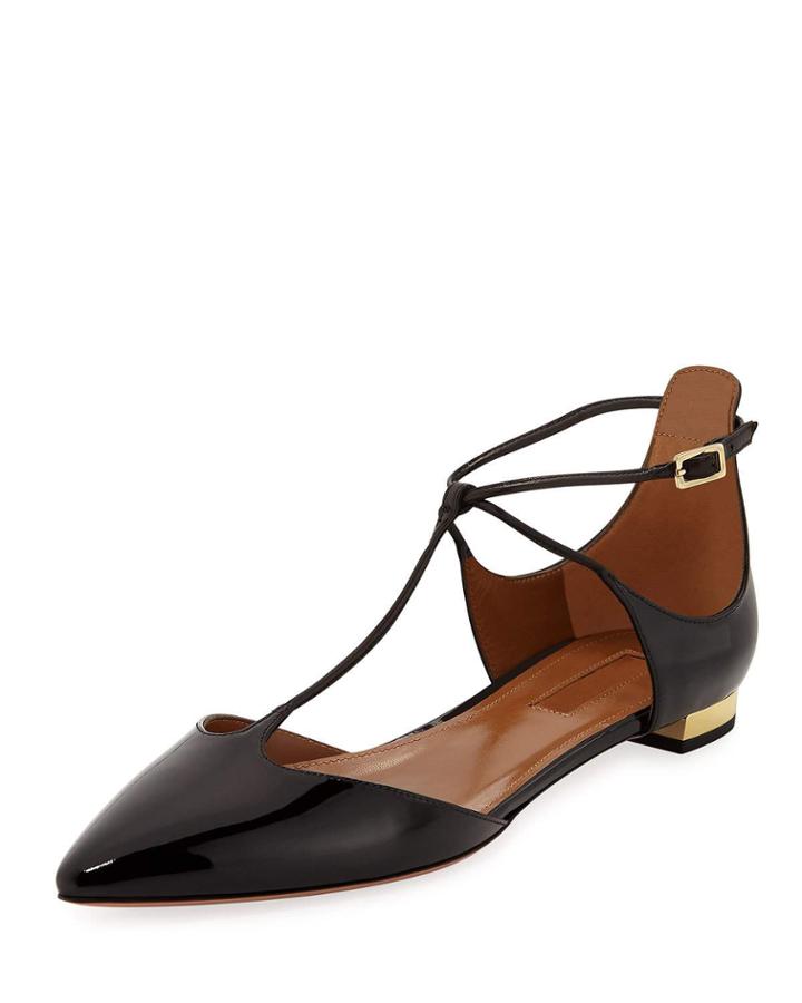 Scarlet Patent Leather Ballet Flats