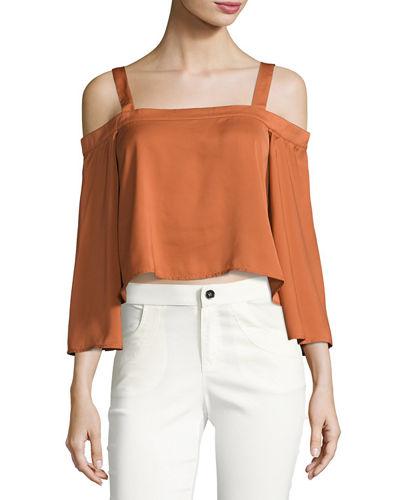 In Full Light Cold-shoulder Top