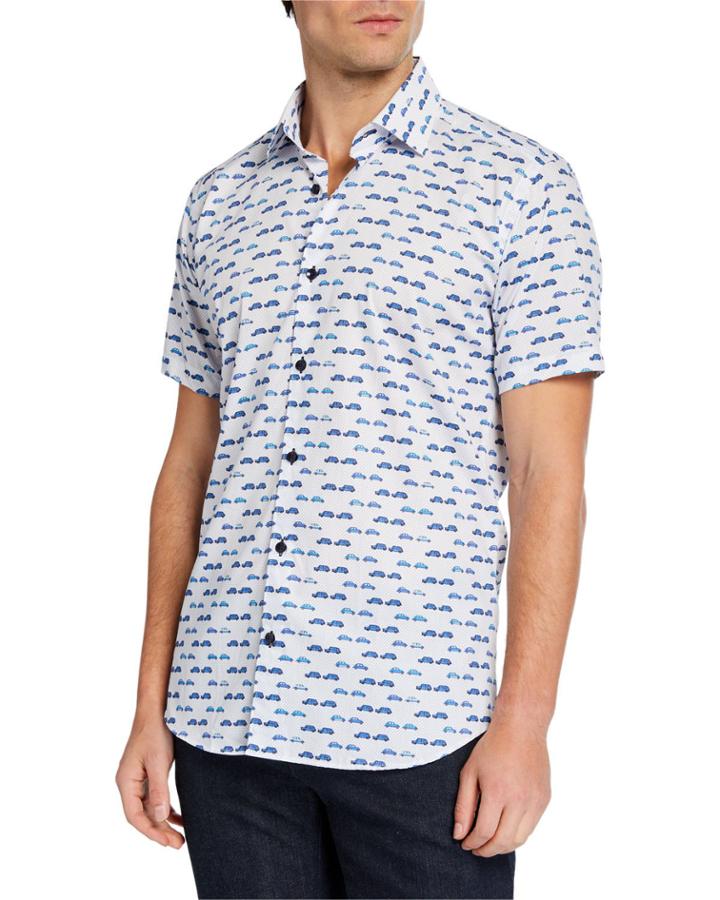 Men's Car-print Short-sleeve