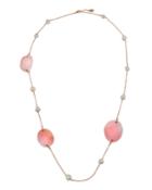 18k Pearl & Triple-disc Necklace