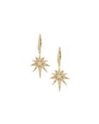 18k Diamond Starburst Drop Earrings