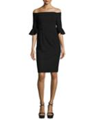 Off-the-shoulder Ponte