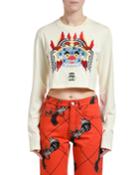 Haetae Jersey Cropped Long-sleeve Tee