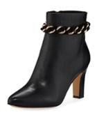 Maggie Leather Chain Booties