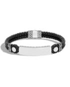 Men's Classic Chain Leather Id Bracelet,