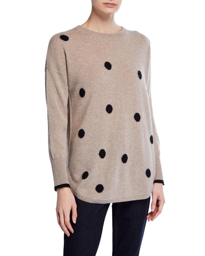 Cashmere Polka Dot Long-sleeve