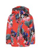 Girl's Cathy Peacock Print Functional Waterproof Jacket,