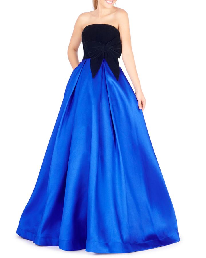 Velvet & Taffeta Ball Gown
