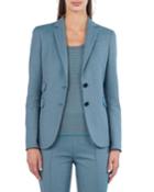 Two-button Cotton-stretch Jacquard Blazer
