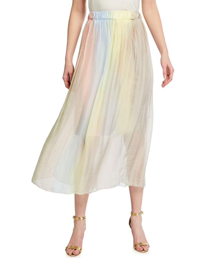 Rainbow Maxi Silk-blend