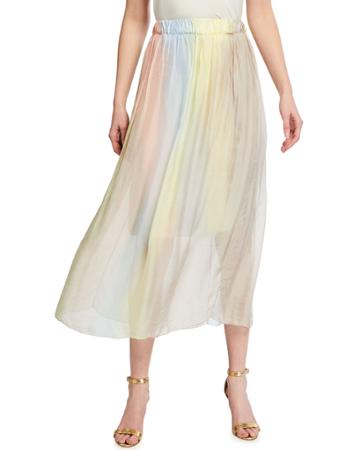 Rainbow Maxi Silk-blend
