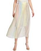 Rainbow Maxi Silk-blend