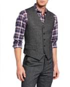 Men's Donegal Tweed Vest, Gray
