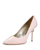 Patent Leather Pointed Pump, Blush
