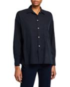 Button-down Long-sleeve Shirt W/