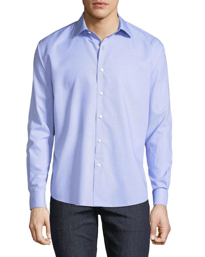 Men's Regular-fit Dobby Check