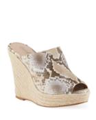 Andes Snake-print Slide Espadrilles