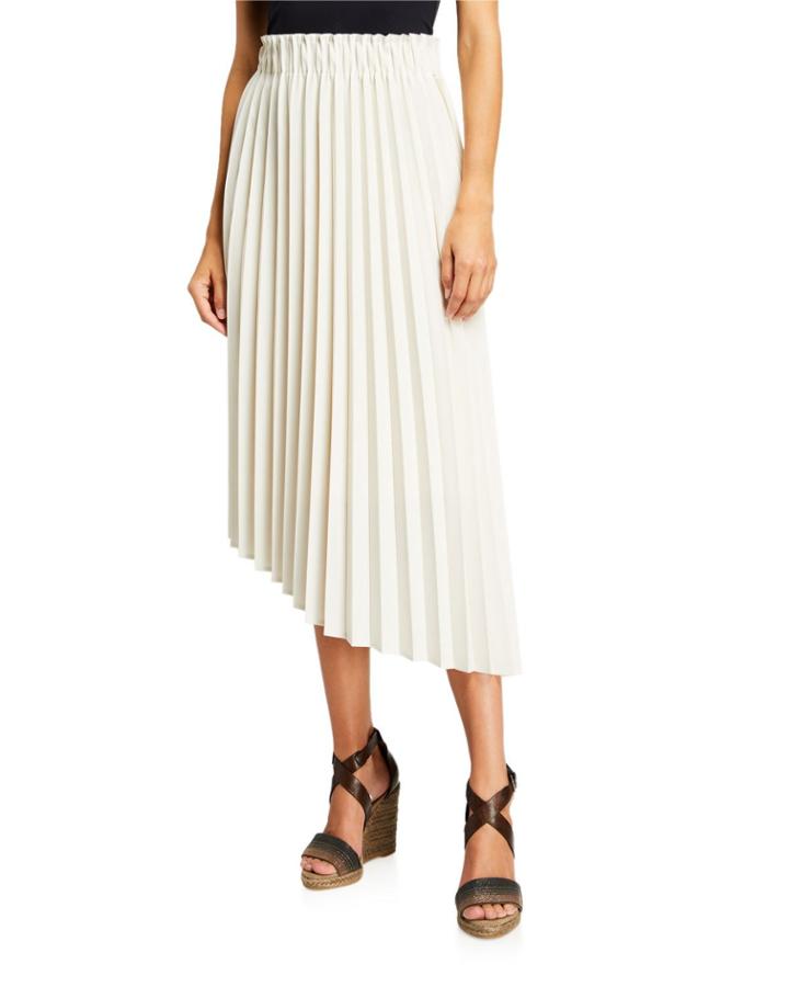 Pleated Techno-gabardine